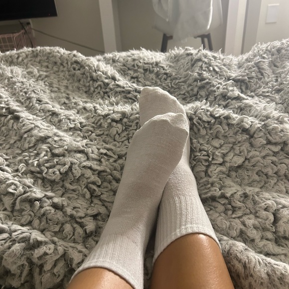 WELL LOVED 🩷 White Cotton Blend Casual Socks - Picture 1 of 3